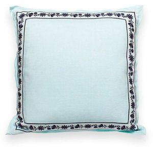 Kate Spade hummingbird otami embroidered 18 inch Square throw pillow teal nwot